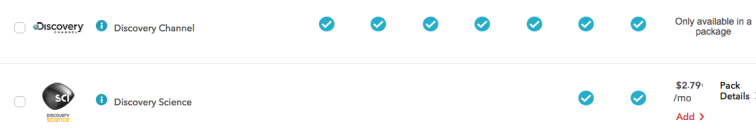 Rogers Pick and Pay Cable TV Limitations